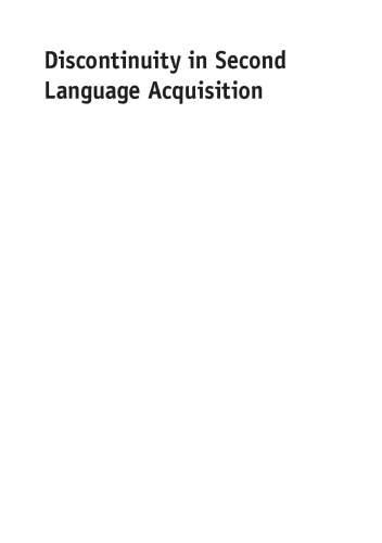 Discontinuity In Second Language Acquisition The Switch Between Statistical And Grammatical Learning Stefano Rastelli