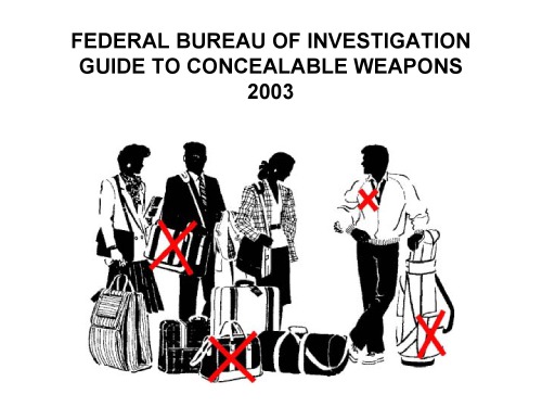 Guide To Concealable Weapons Federal Bureau Of Investigation