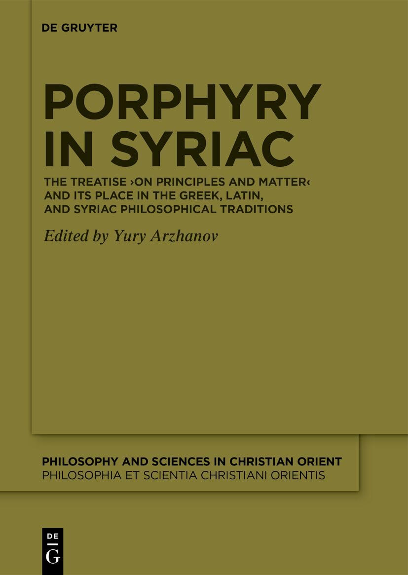 Porphyry In Syriac Yury Arzhanov
