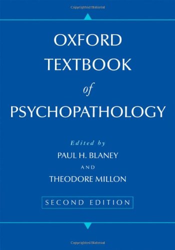 Oxford Textbook Of Psychopathology Paul H Blaney Theodore Millon