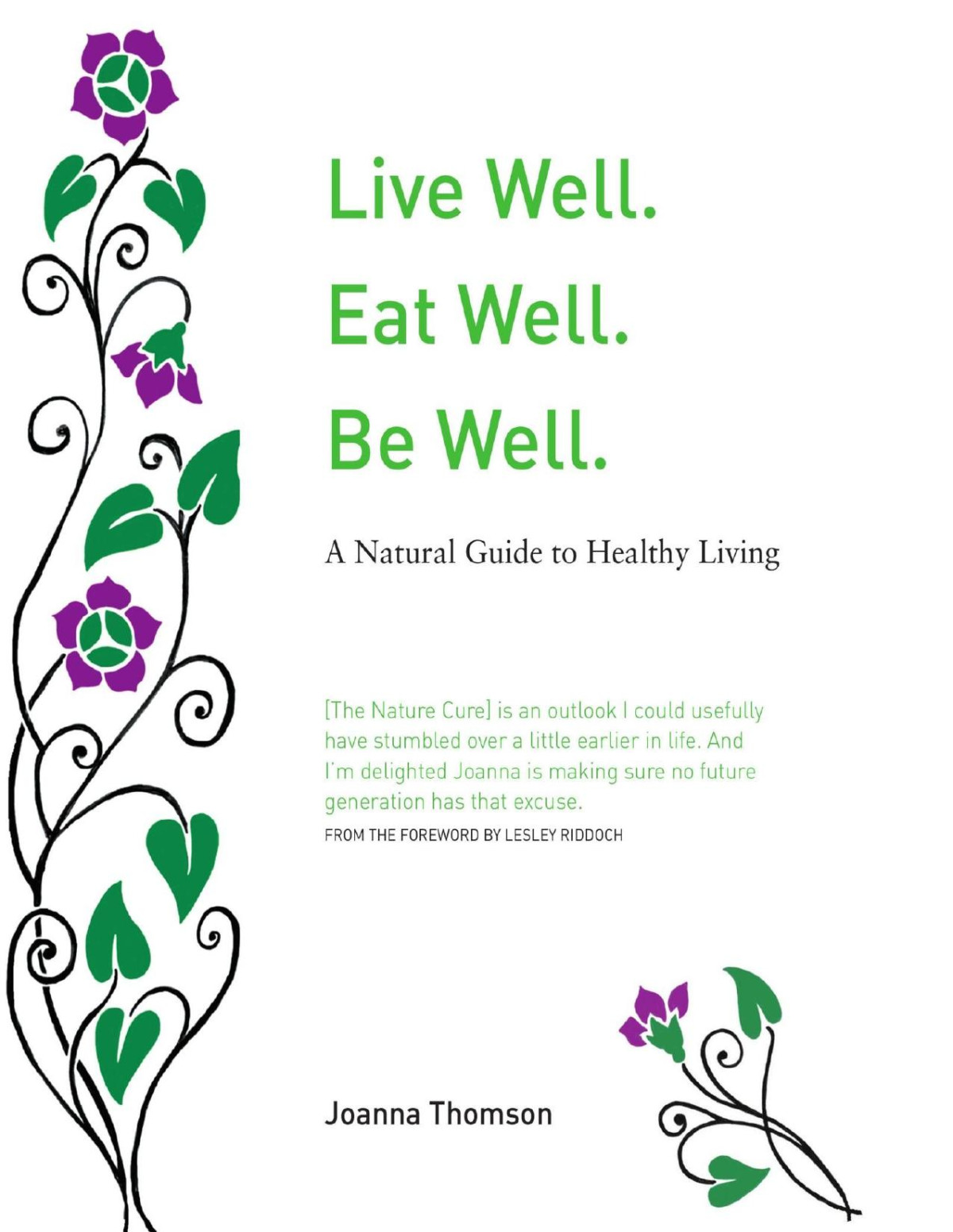 Live Well Eat Well Be Well Thomson Joanna