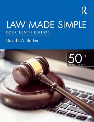 Law Made Simple 14th Edition 14th Edition David Barker
