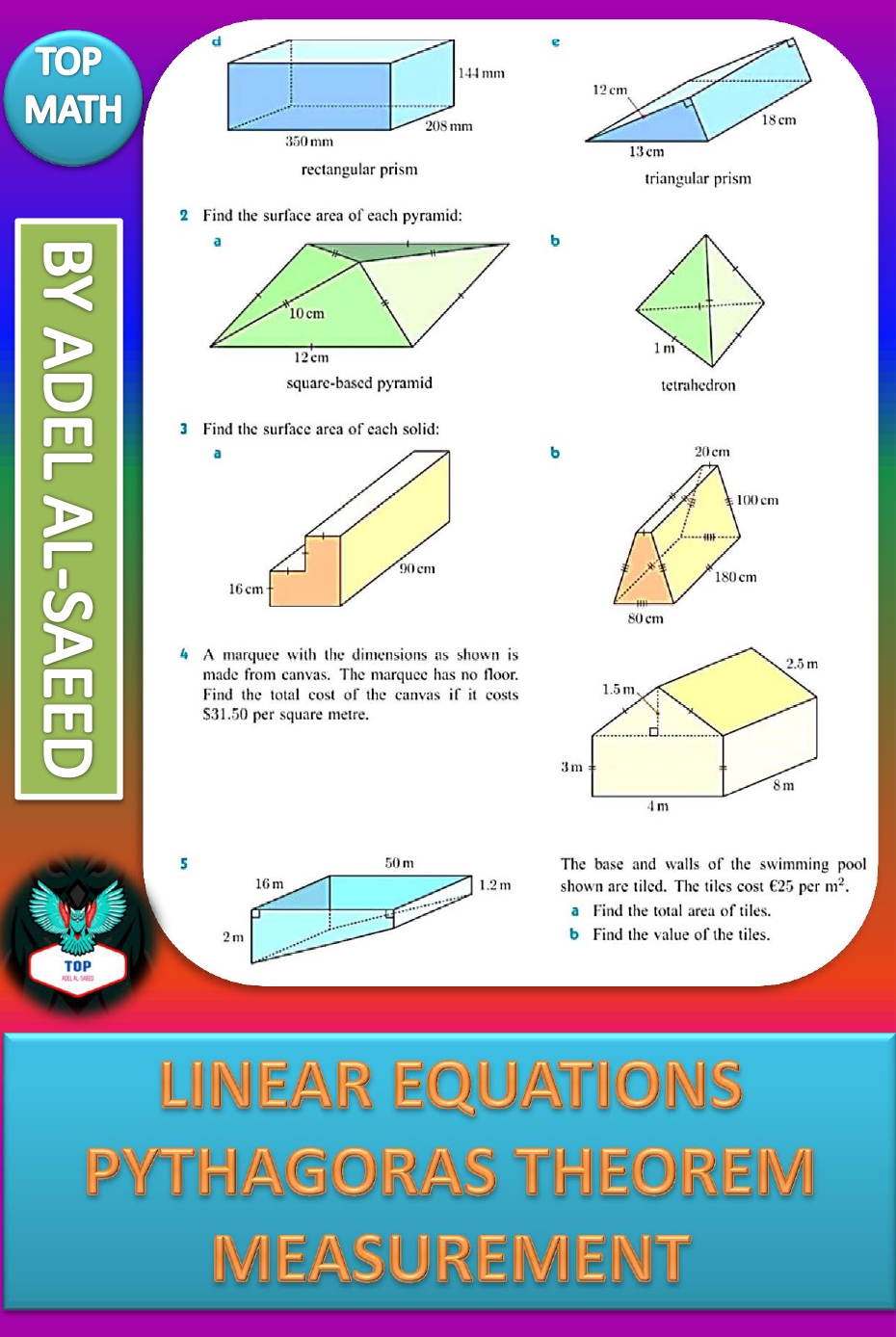 Top Math Linear Equations Pythagoras Theorem Measurement Top Math Booklet Alsaeed