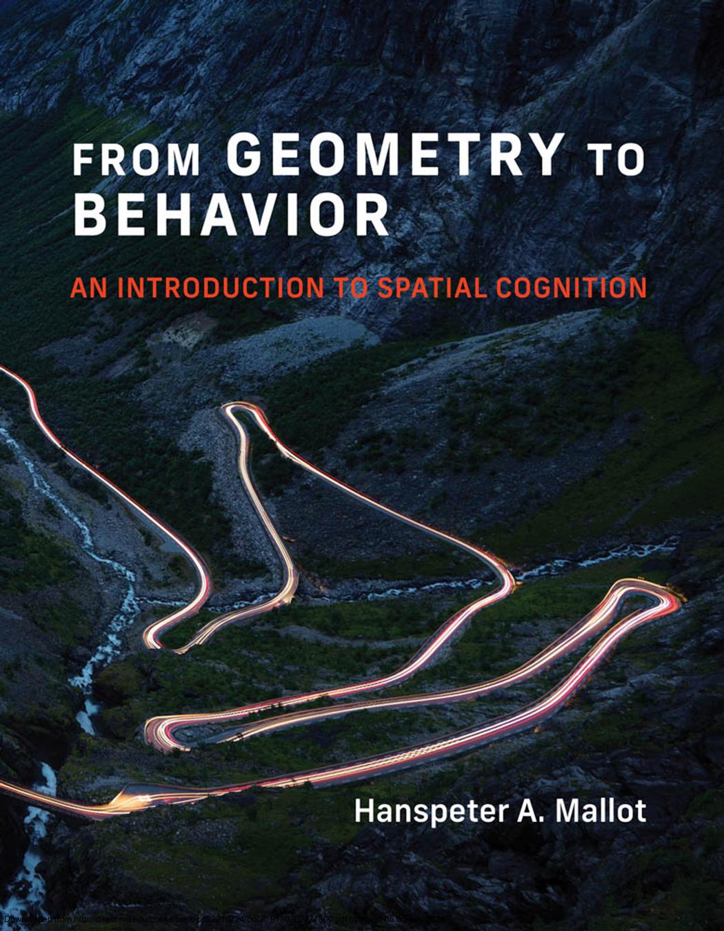 From Geometry To Behavioran Introduction To Spatial Cognition Hanspeter A Mallot