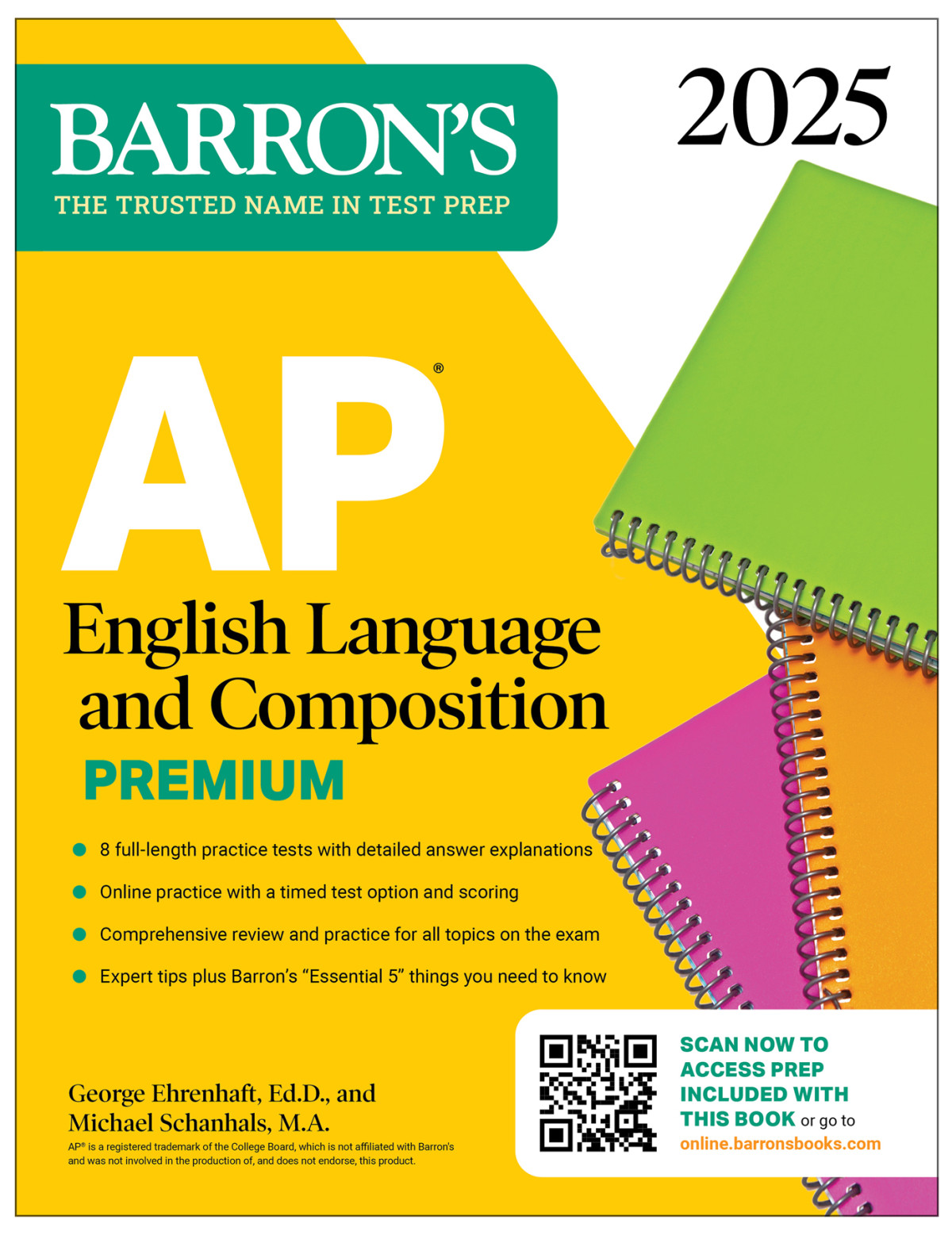 Ap English Language And Composition Premium 2025 Prep Book With 8 Practice Tests Comprehensive Review Online Practice George Ehrenhaft
