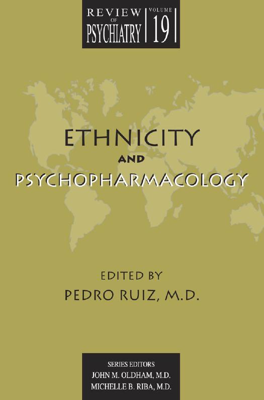Ethnicity And Psychopharmacology 2nd Edition Pedro Ruiz