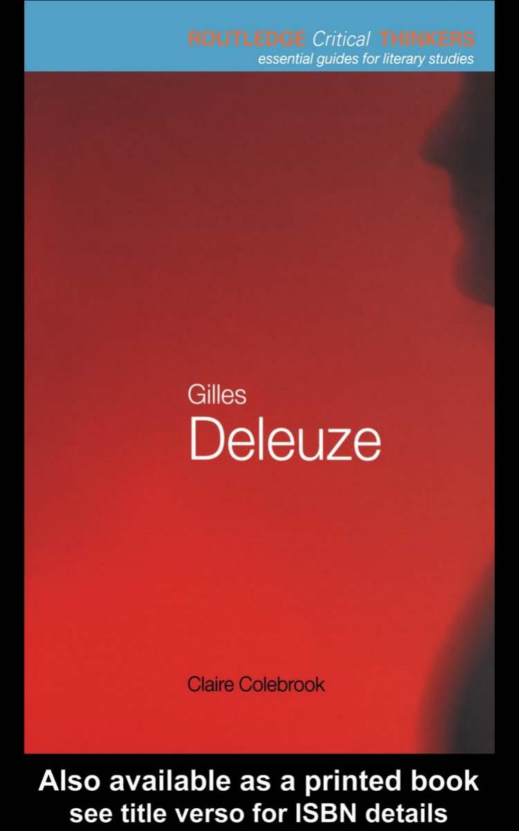 Gilles Deleuze Claire Colebrook