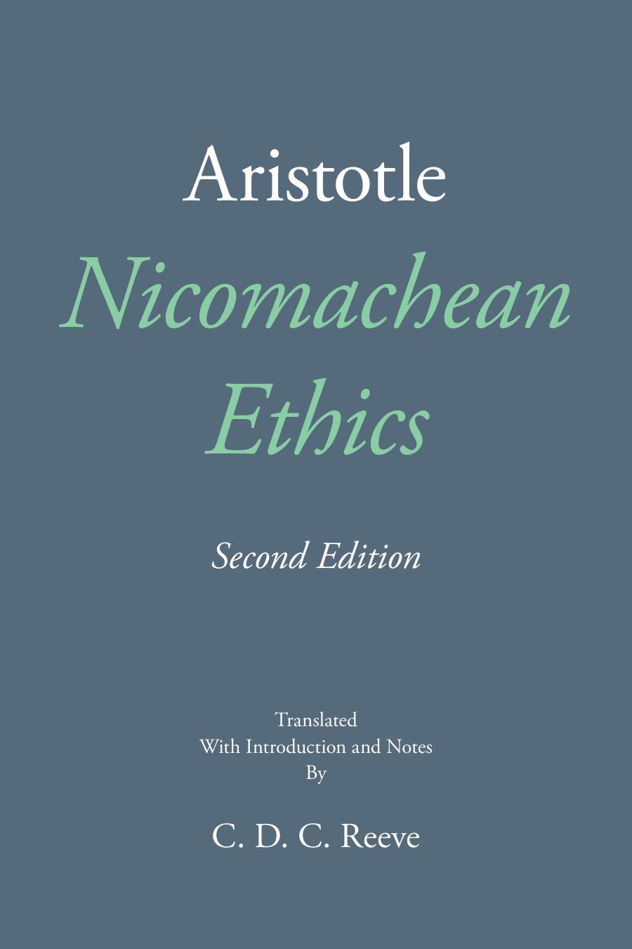 Nicomachean Ethics Second Edition 2nd Aristotle