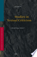 Studies In Textual Criticism Emanuel Tov