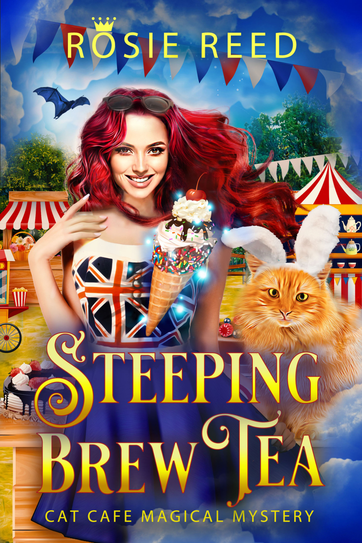 Steeping Brew Tea A Paranormal Cozy Mystery Cat Cafe Magical Mystery Book 3 Rosie Reed