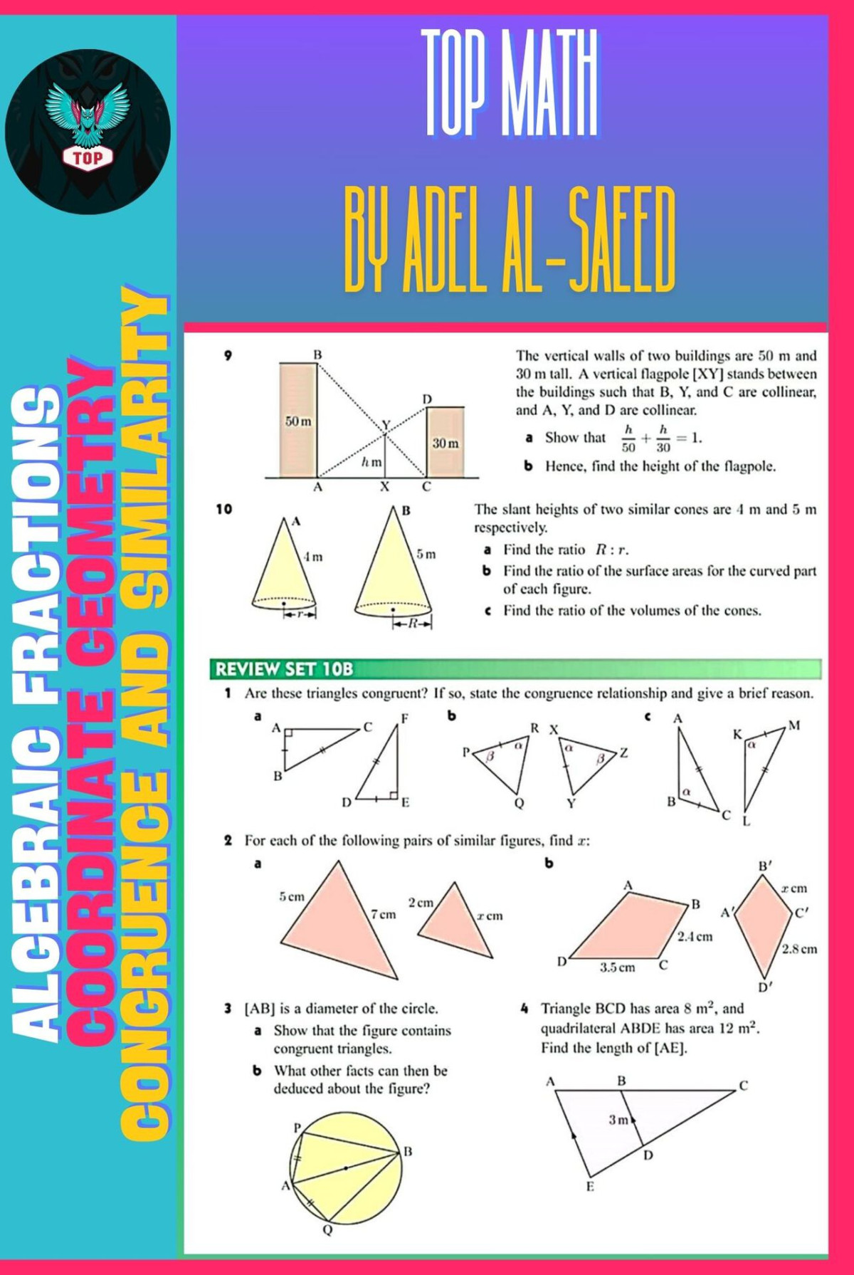 Top Math Algebraic Fractions Coordinate Geometry Congruence And Similarity Alsaeed