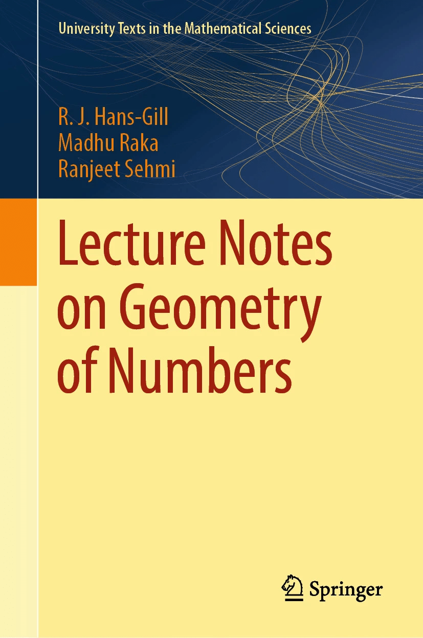 Lecture Notes On Geometry Of Numbers R J Hansgill