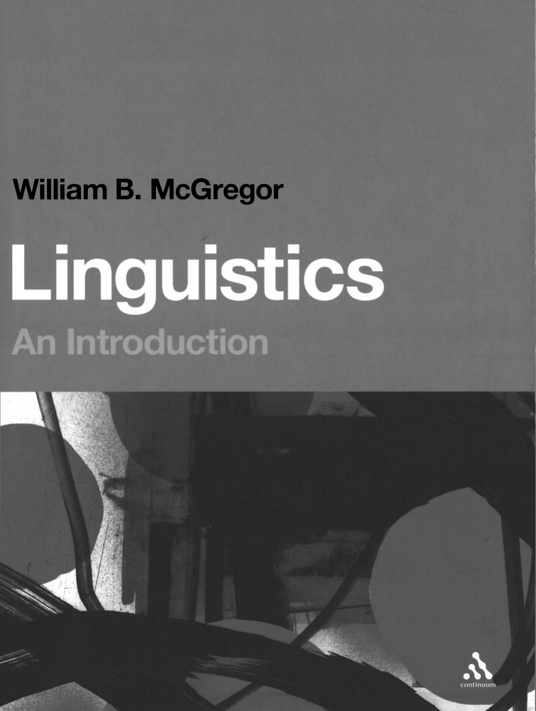 Linguistics An Introduction Mcgregor William