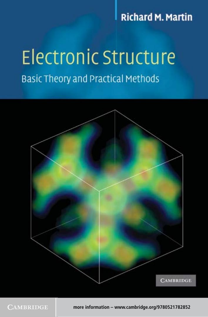 Electronic Structure Richard M Martin