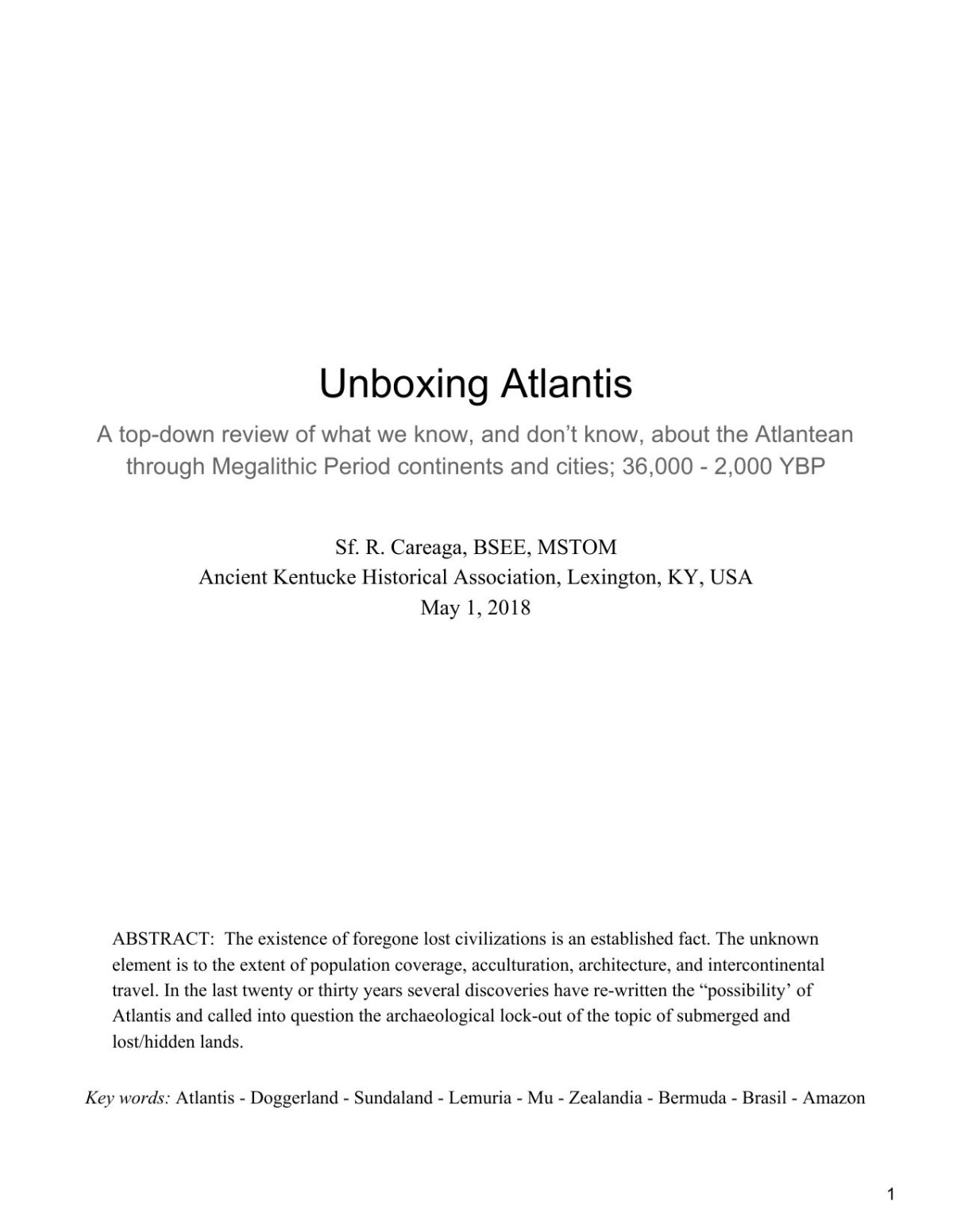 Atlantis Unboxing Shifu Careaga