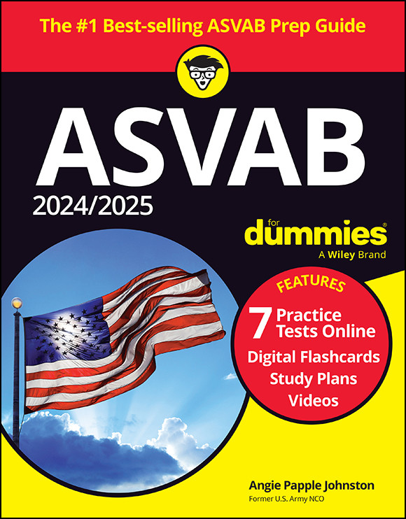 20242025 Asvab For Dummies Book 7 Practice Tests Flashcards Videos Online 13th Edition 13th Angie Papple Johnston