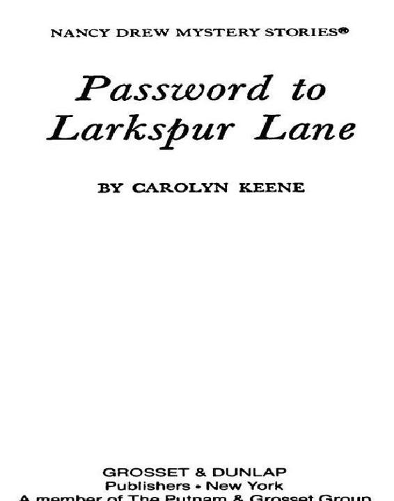 Password To Larkspur Lane Carolyn G Keene