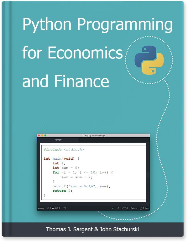 Python Programming For Economics And Finance Thomas J Sargent John Stachurski