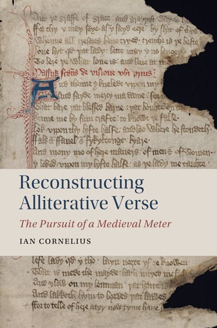 Cambridge Studies In Medieval Literature Reconstructing Alliterative Verse Cornelius