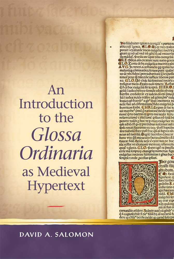 An Introduction To The Glossa Ordinaria As Medieval Hypertext Saloman