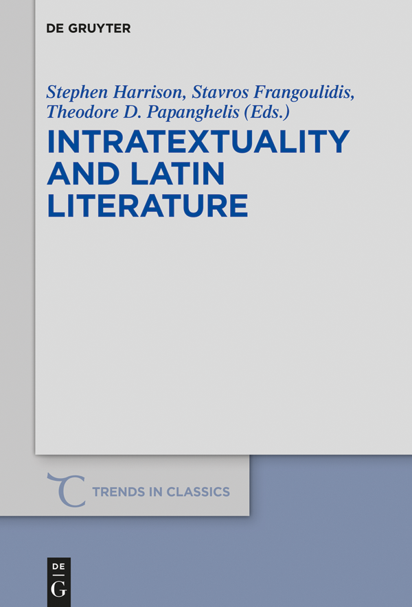 Intratextuality And Latin Literature Harrison S Jfrangoulidis