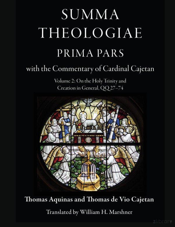 Summa Theologiae Prima Pars Volume 2 Thomas Aquinas And Thomas De Vio Cajetan