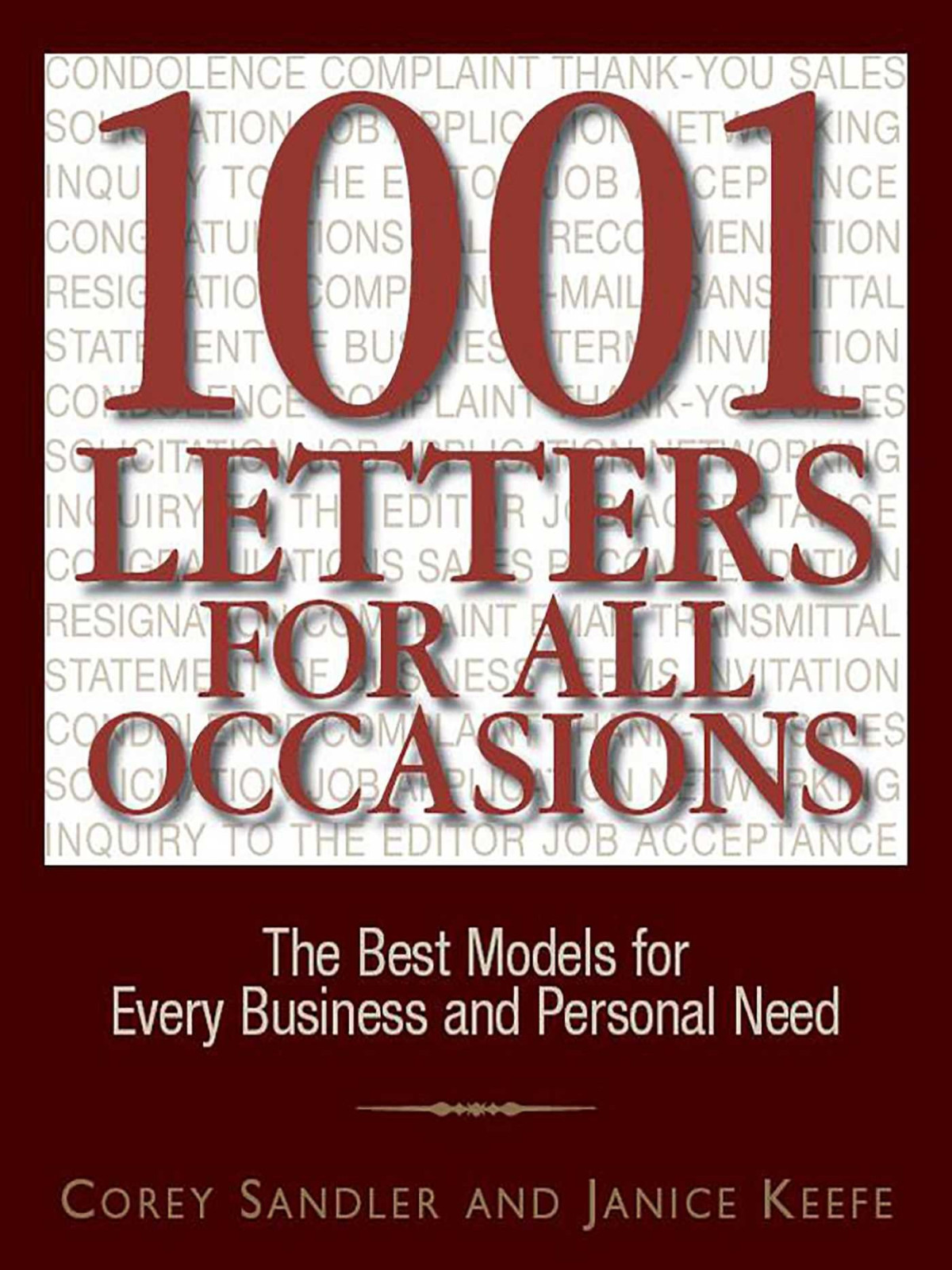 1001 Letters For All Occasions Corey Sandler