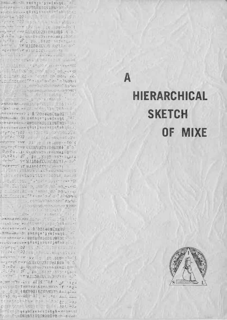 A Hierarchical Sketch Of Mixe As Spoken In San Jos El Paraso Van Haitsma