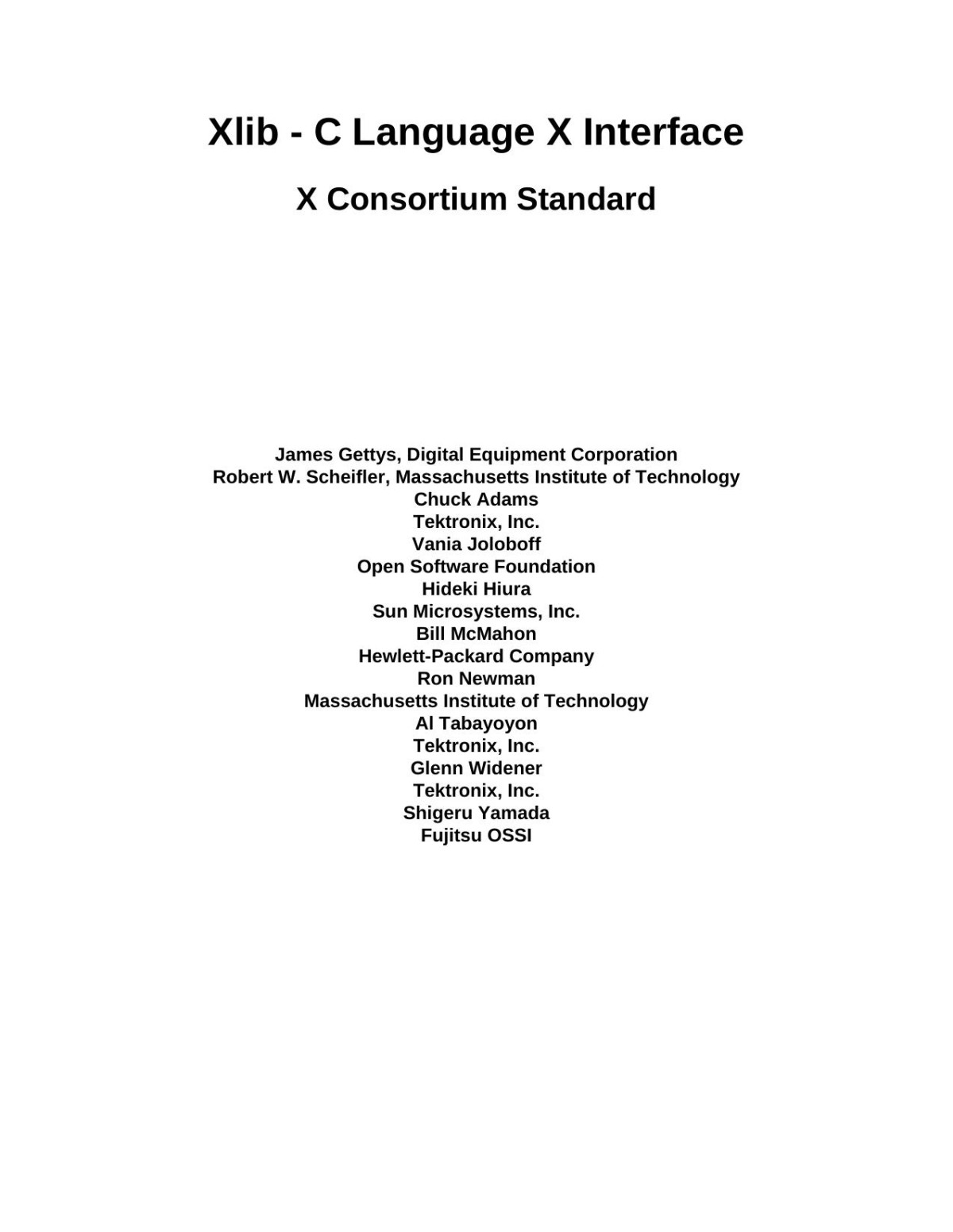 Xlib C Language X Interface X Consortium Standard X11 Release 77 James Gettys