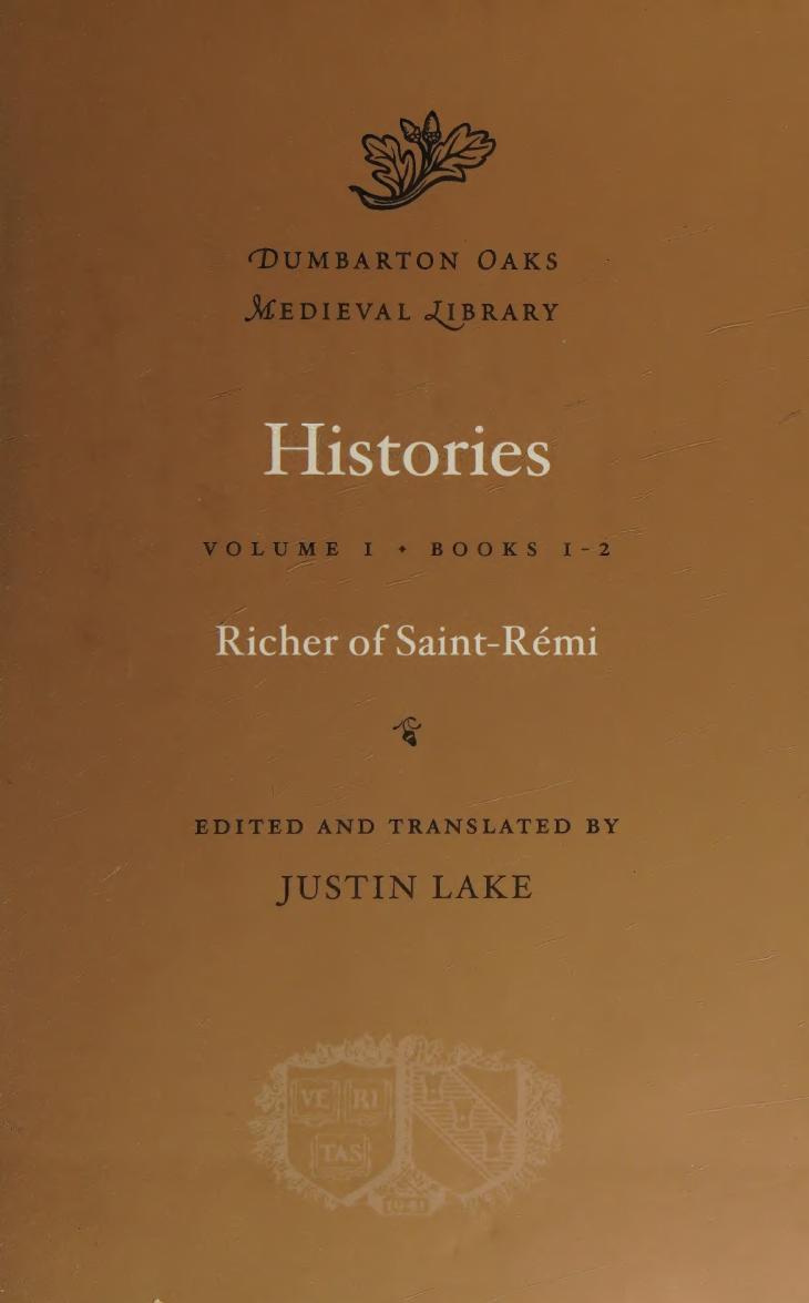 Histories Vol 1 Richer Of Saintremy Active 10th Century