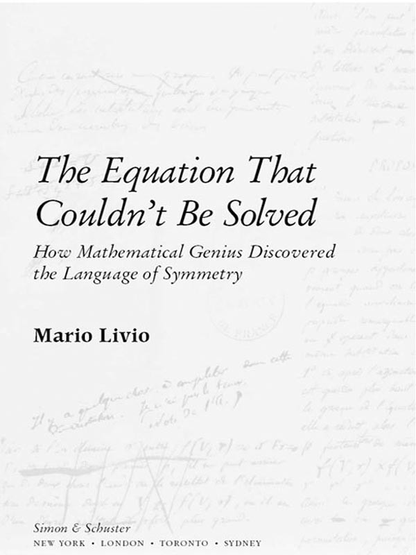 The Equation That Couldnt Be Solved Mario Livio