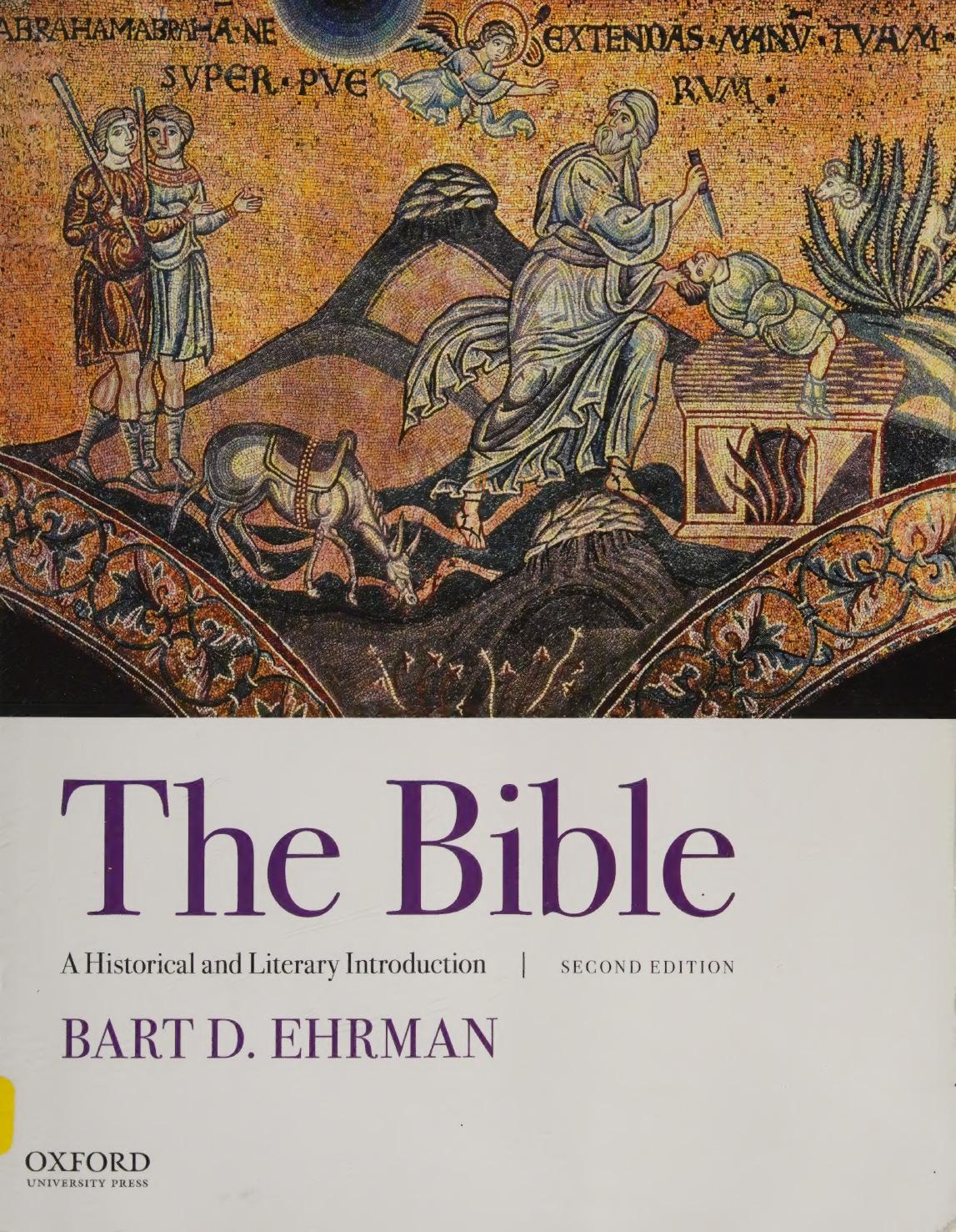 The Bible A Historical And Literary Introduction 2nd Bart D Ehrman