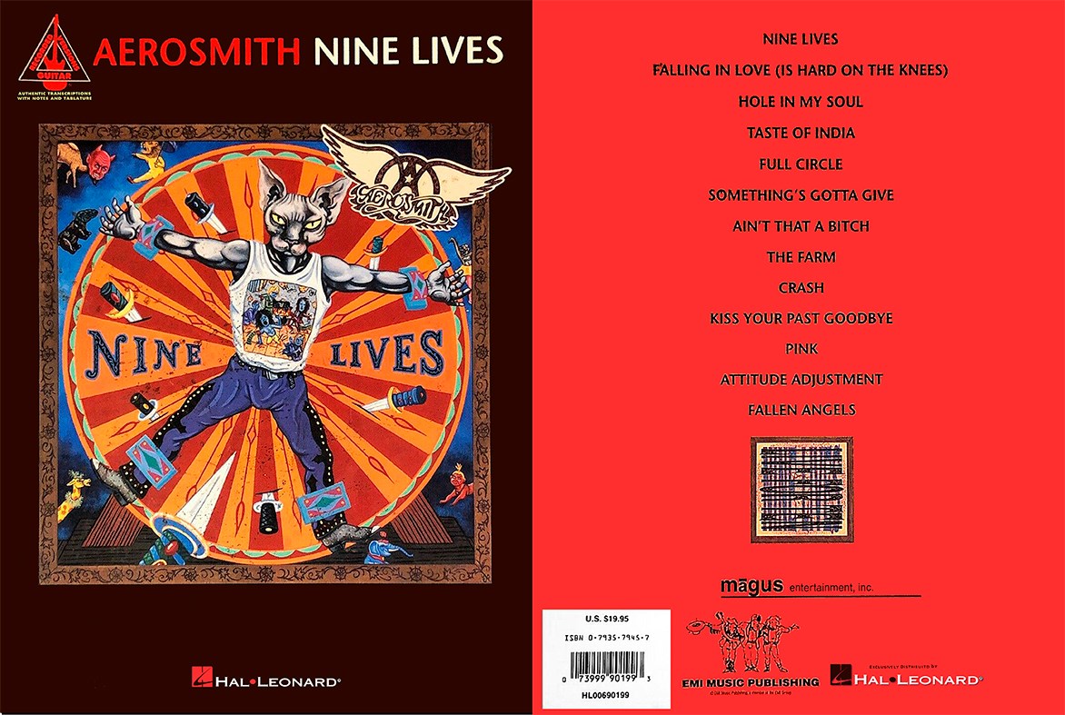 Aerosmith Nine Lives Guitar Tab Book Hal Leonard Aerosmith