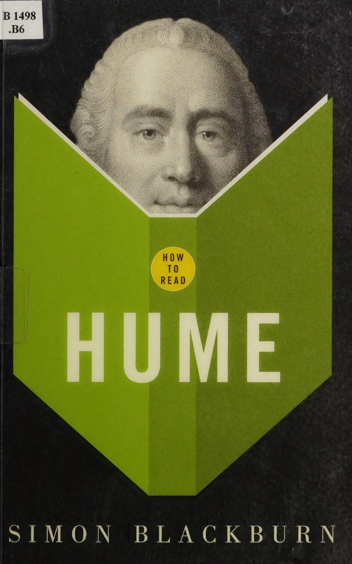 How To Read Hume First Edition Simon Blackburn