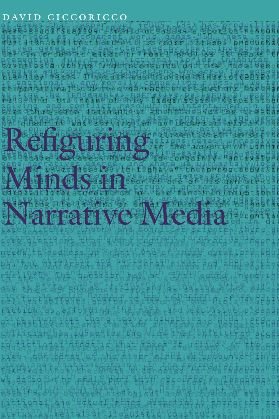 Refiguring Minds In Narrative Media Ciccoricco David