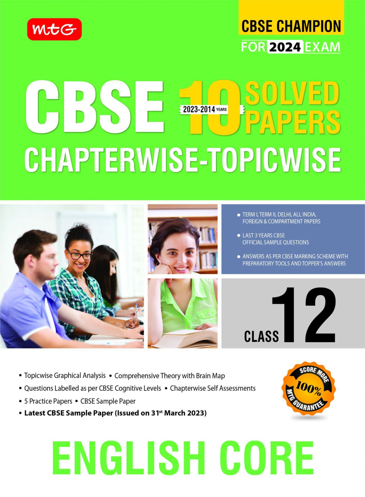 Mtg Cbse 10 Years Chapterwise Topicwise Solved Papers Class 12 English Core Book Mtg Editorial Board