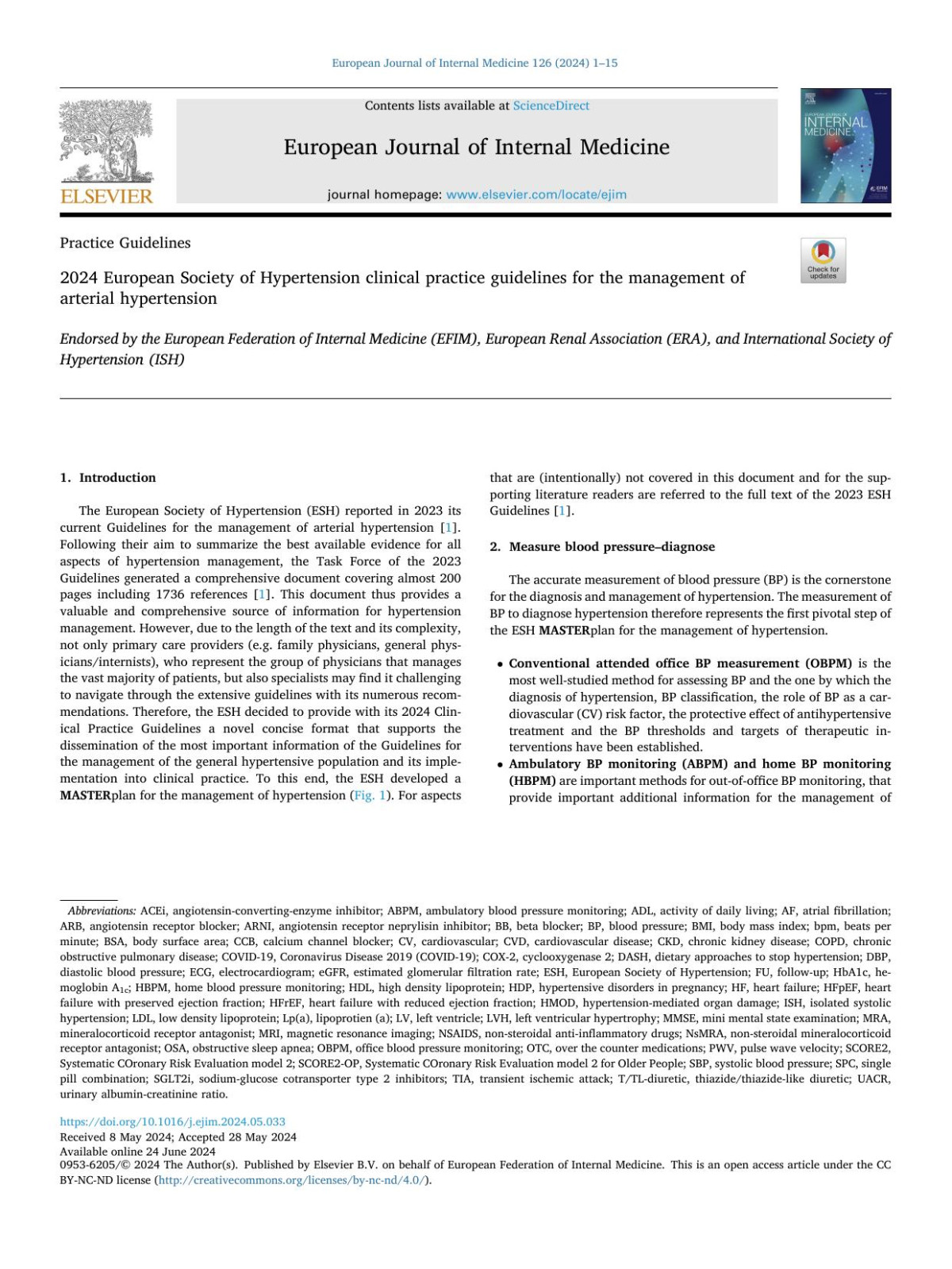 2024 European Society Of Hypertension Clinical Practice Guidelines For The Management Of Arterial Hypertension Reinhold Kreutz