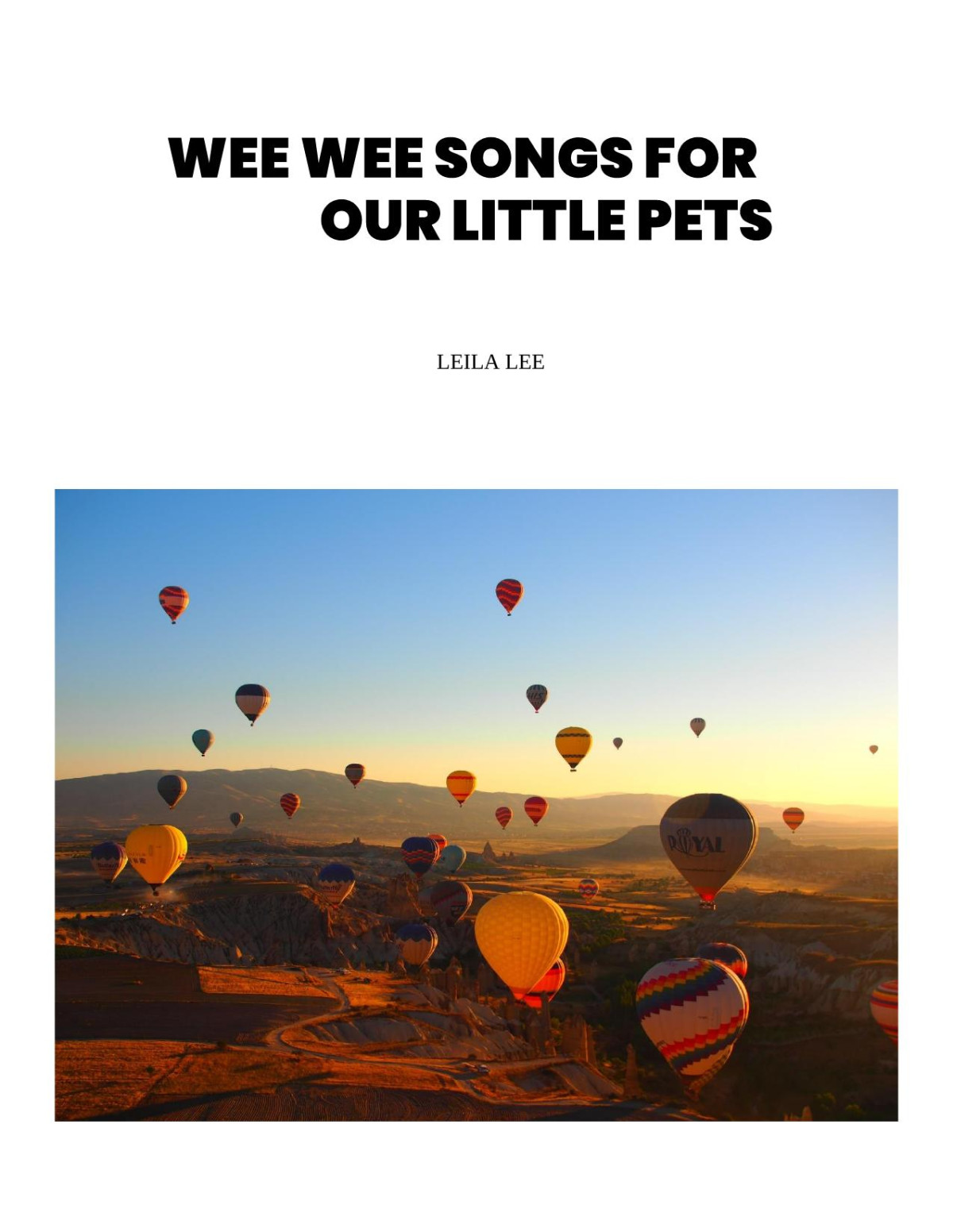 Wee Wee Songs For Our Little Pets Leila Lee