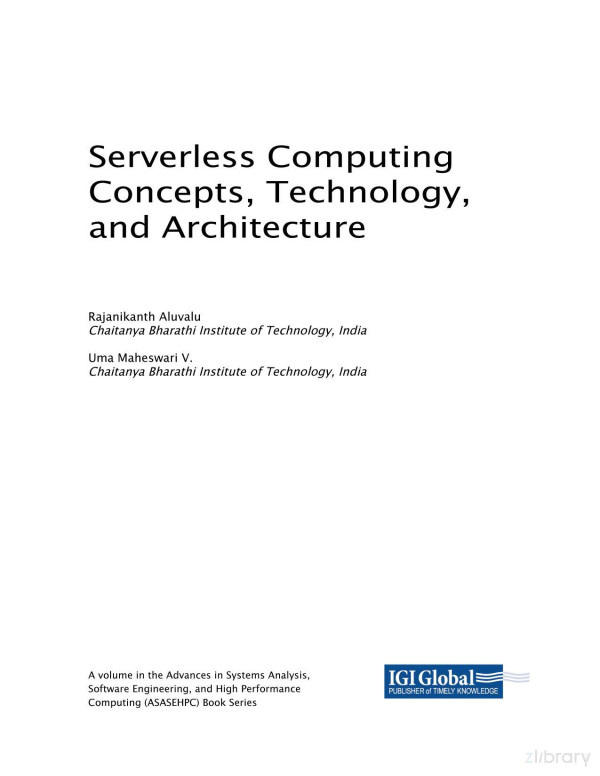 Serverless Computing Concepts Technology And Architecture