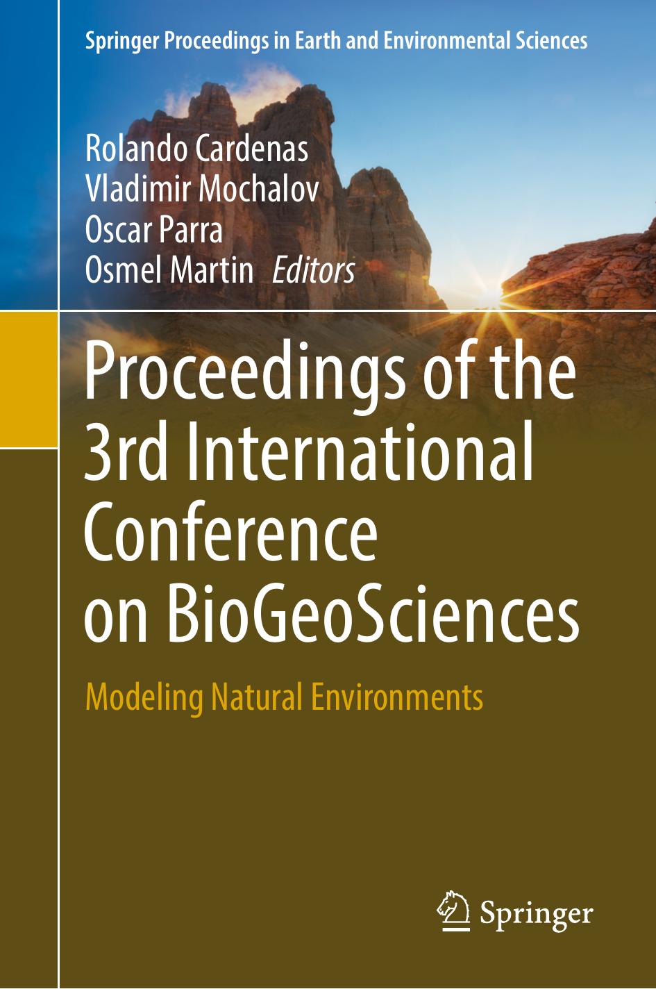 Proceedings Of The 3rd International Conference On Biogeosciences Rolando Cardenas