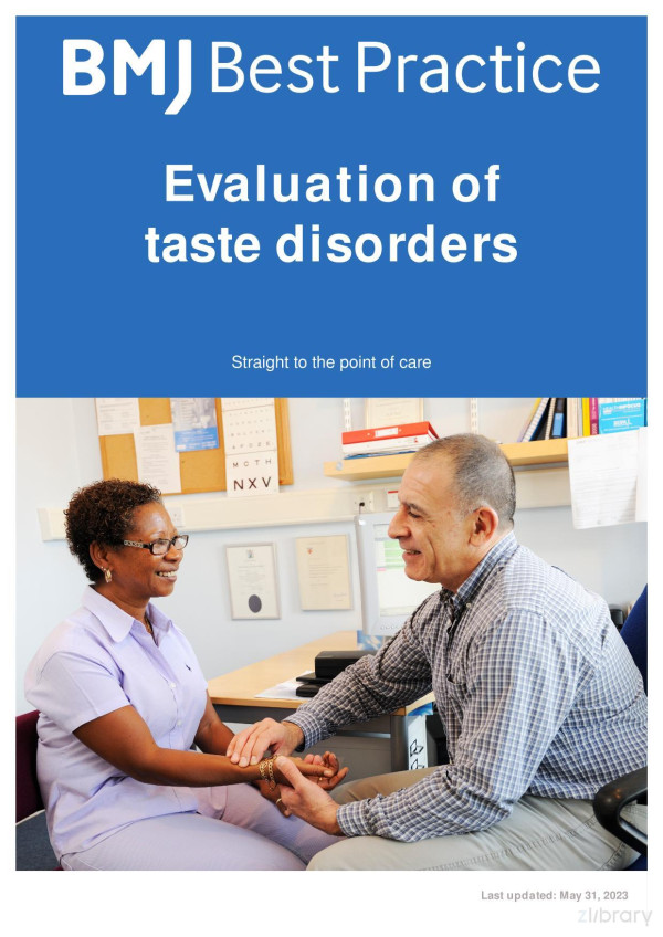 Bmj Best Practice Evaluation Of Taste Disorders Andrei Barasch