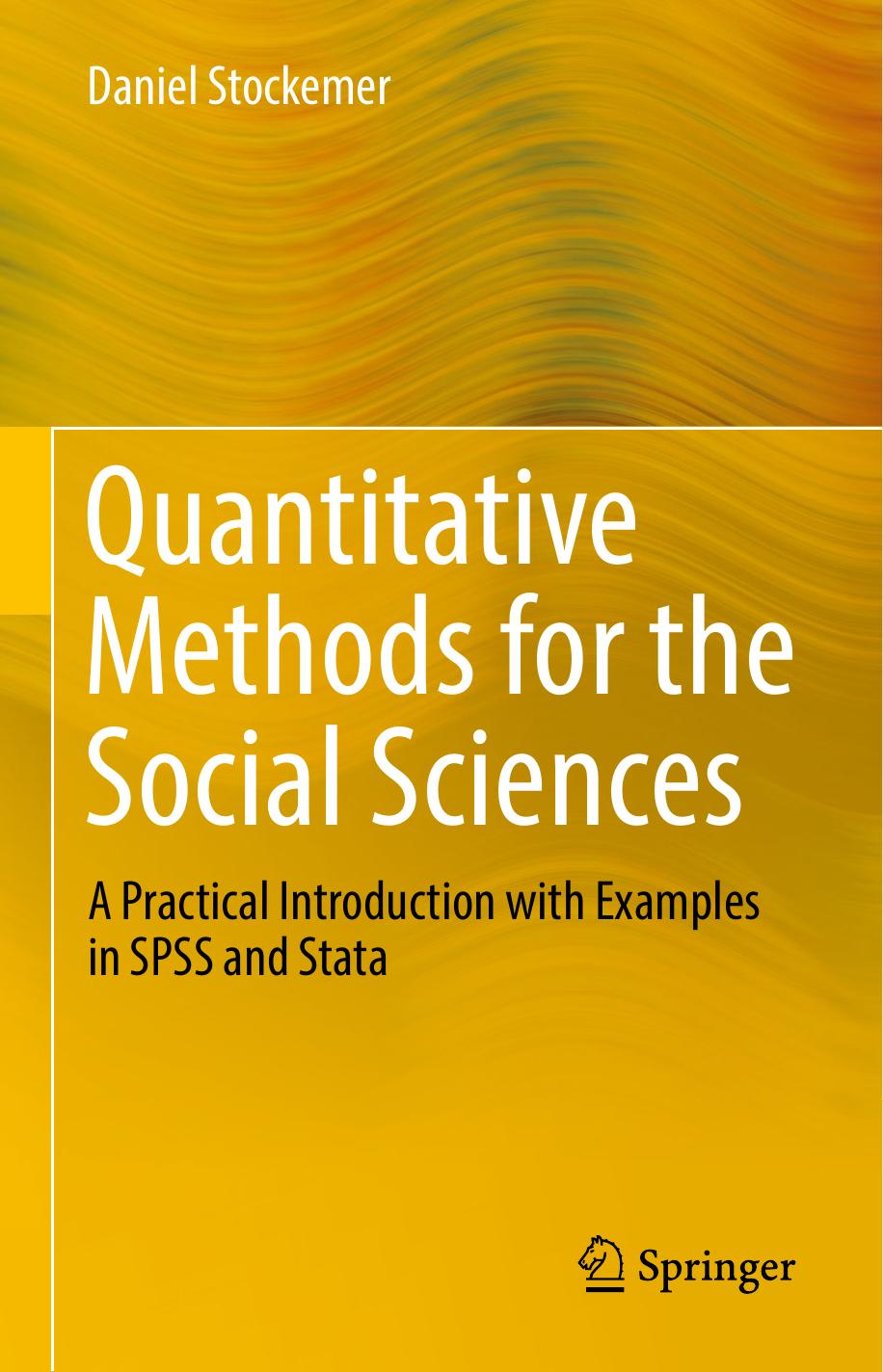 Quantitative Methods For The Social Sciences Daniel Stockemer