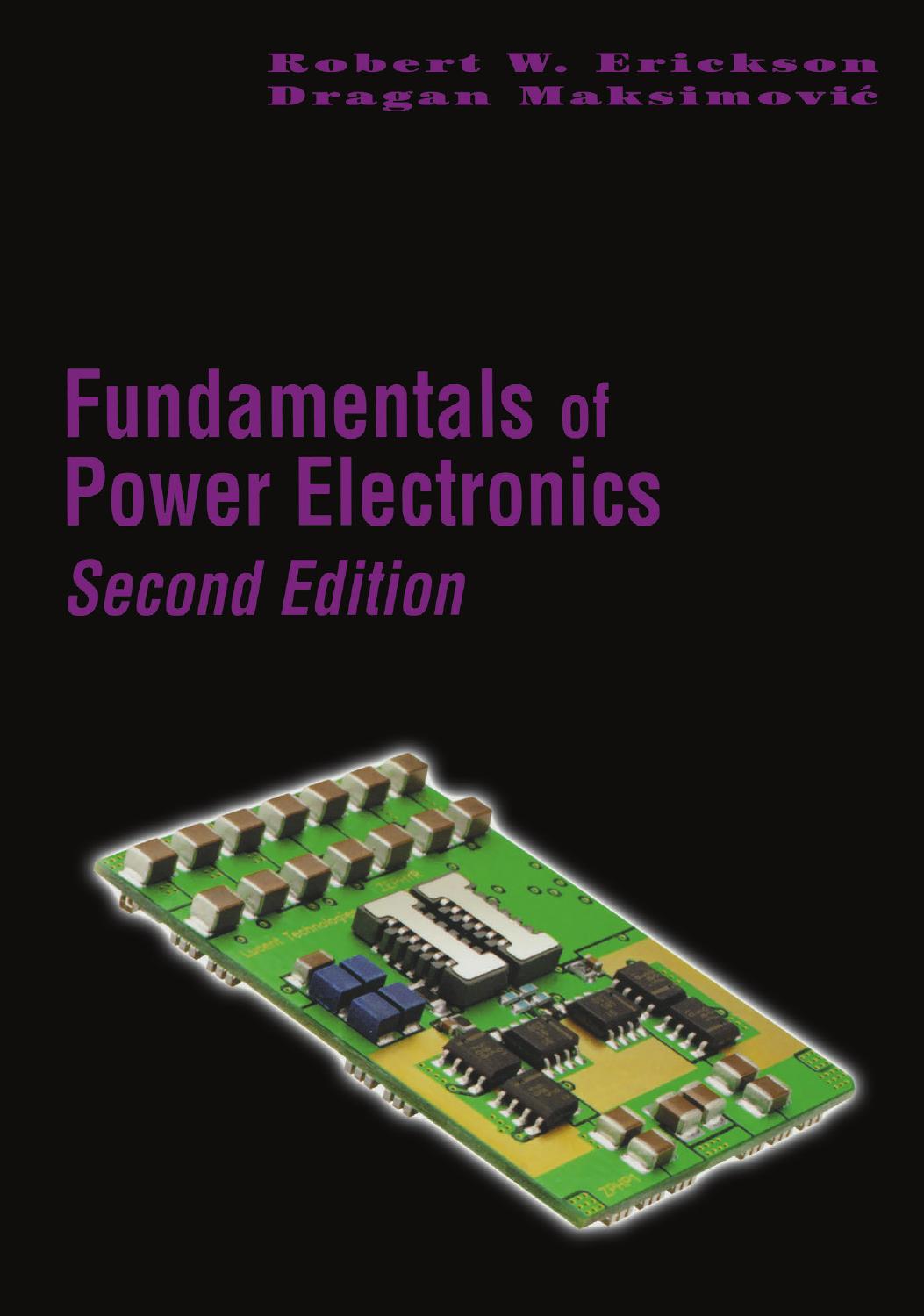 Fundamentals Of Power Electronics Robert W Erickson Dragan Maksimovi