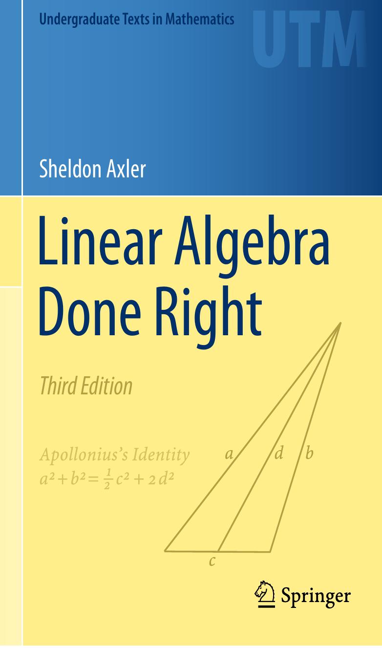 Linear Algebra Done Right Sheldon Axler