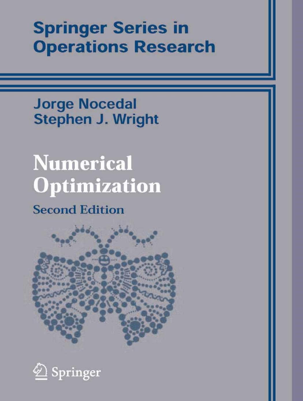 Numerical Optimization Jorge Nocedal Stephen J Wright
