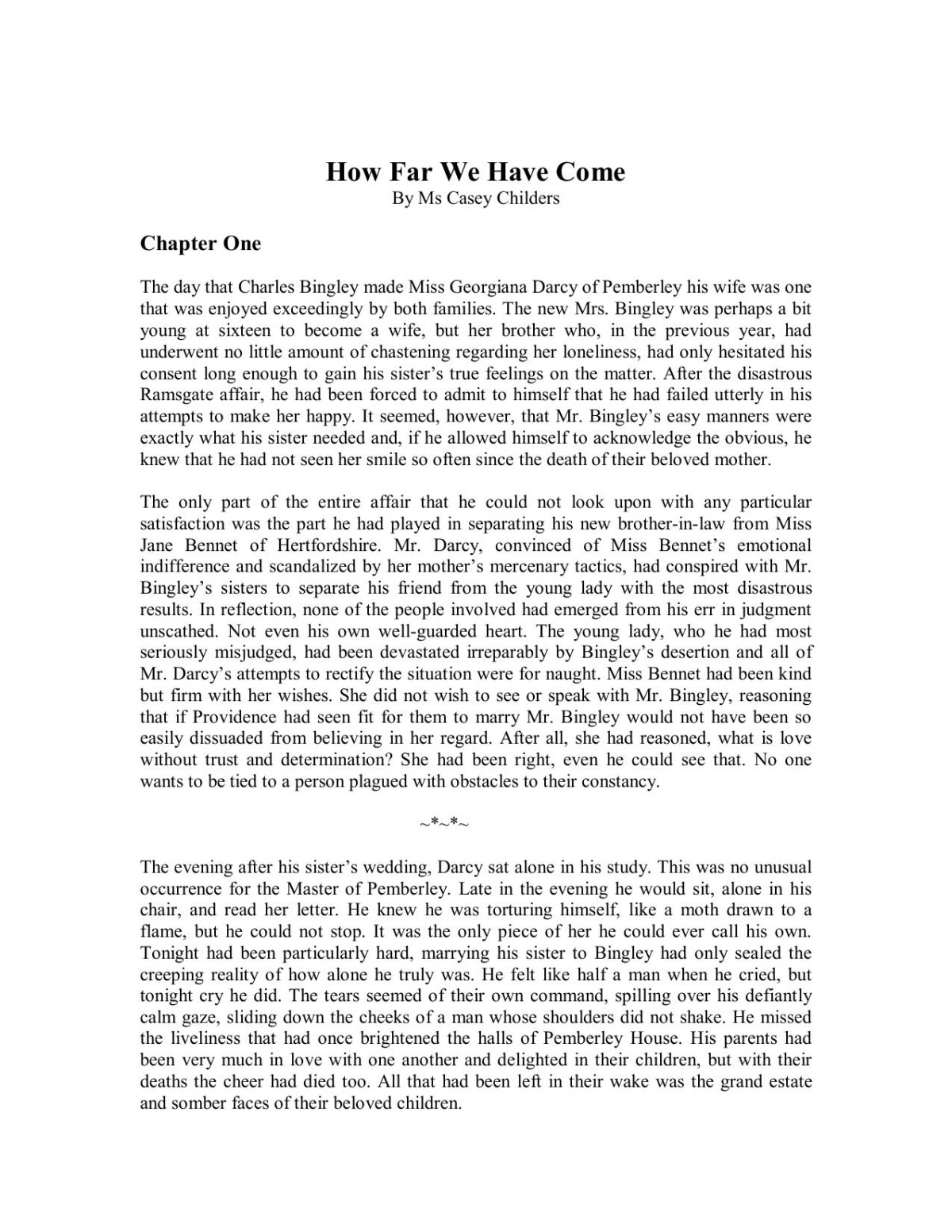 How Far We Have Come 1st Ed Of A Most Beloved Sister 1st Edition Casey Childers