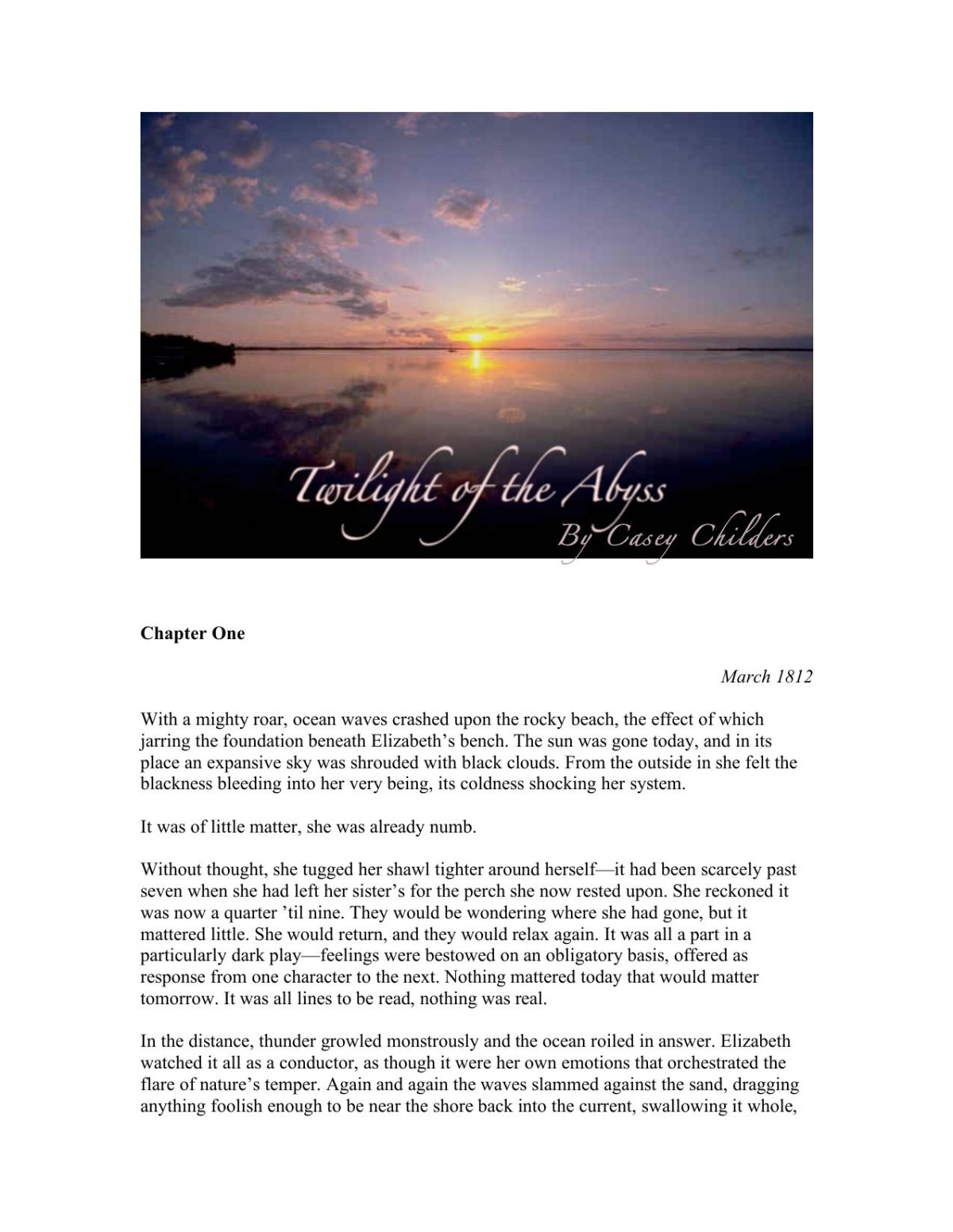 Twilight Of The Abyss Draft Casey Childers