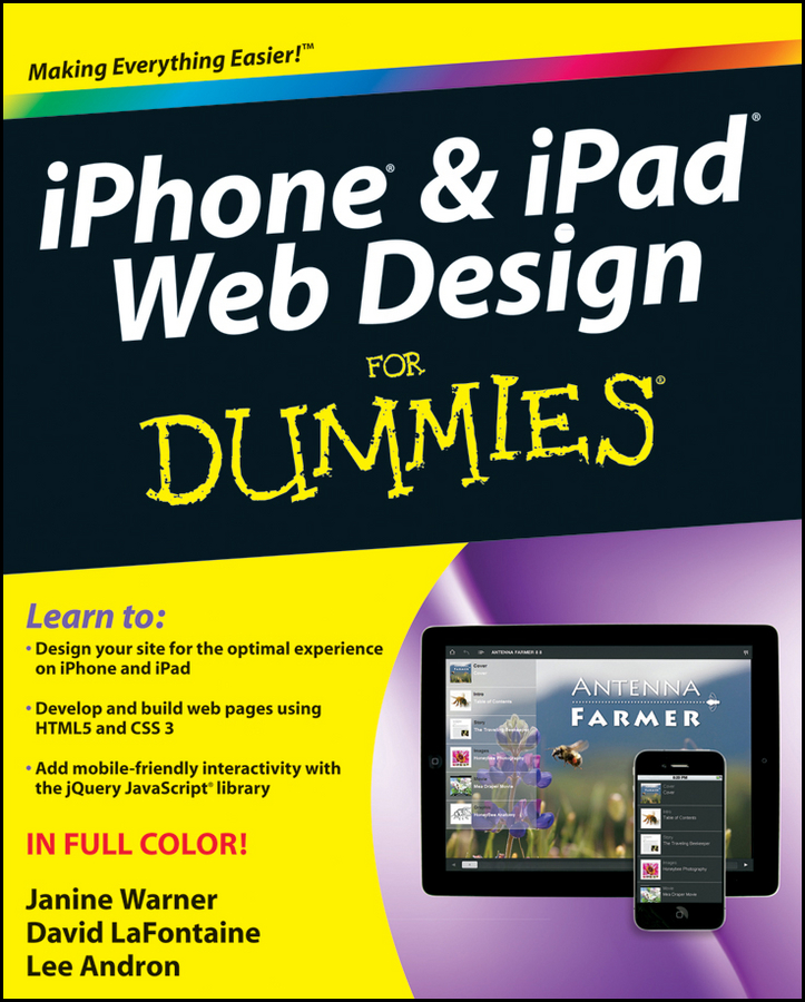 Iphone And Ipad Web Design For Dummies Janine Warner David Lafontaine Lee Andron