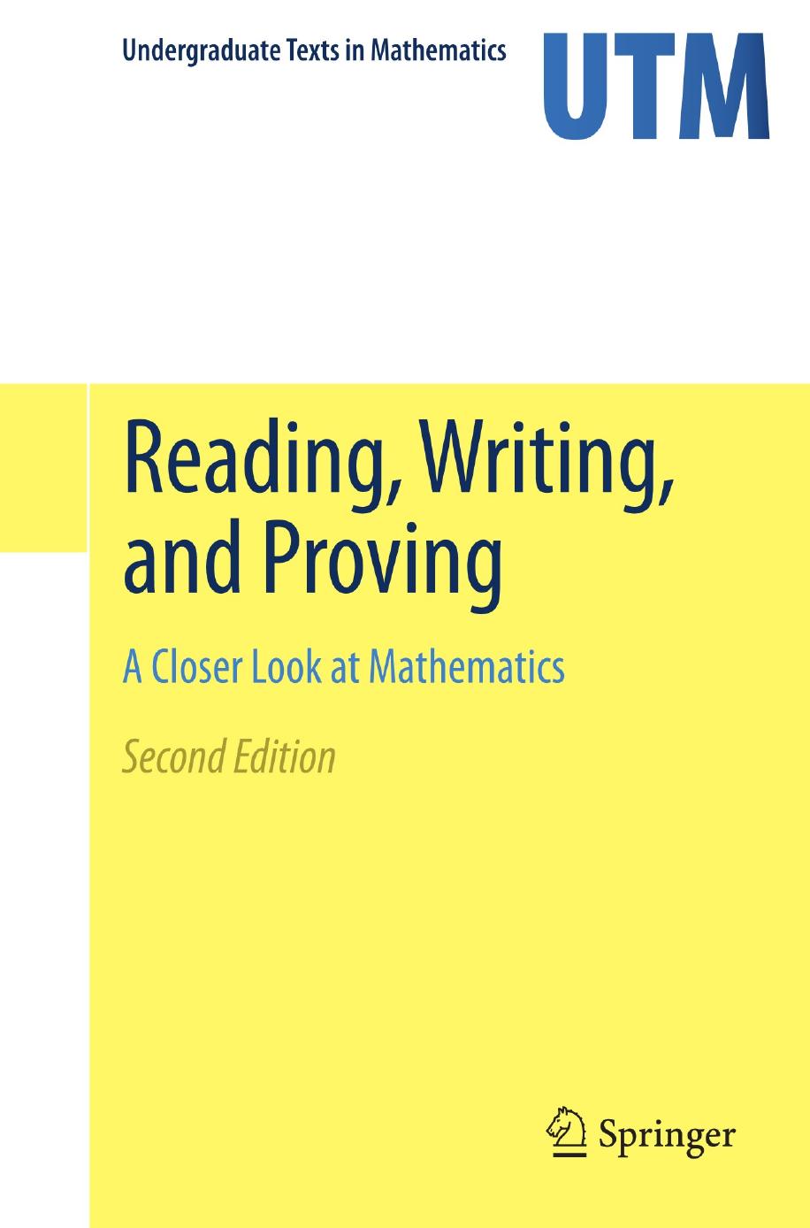Reading Writing And Proving Ulrich Daepp Pamela Gorkin