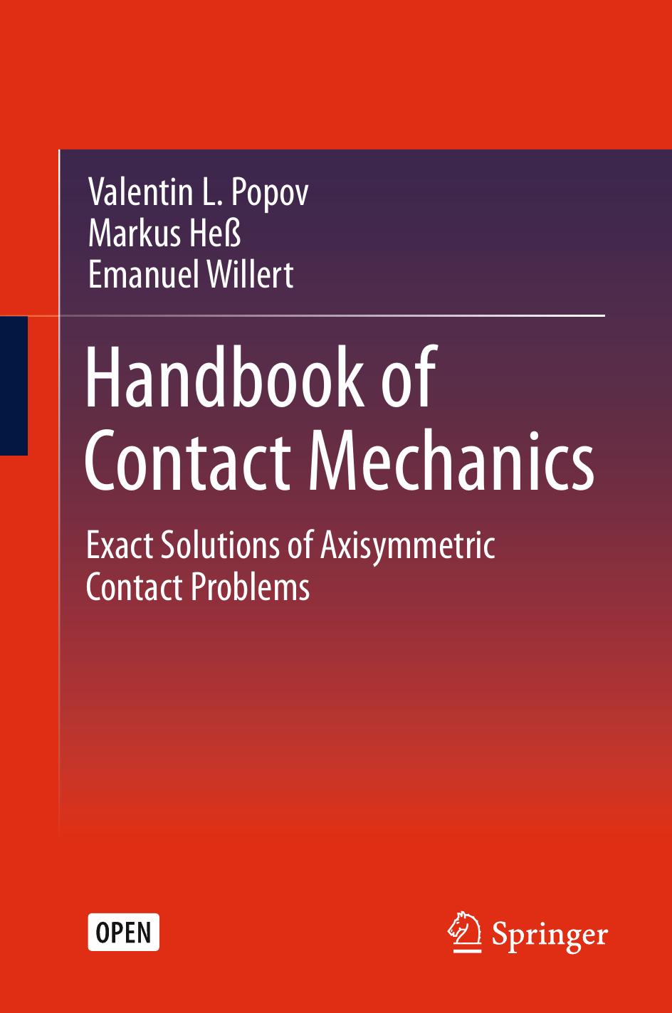 Handbook Of Contact Mechanics Valentin L Popov Markus He Emanuel Willert